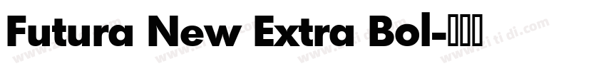 Futura New Extra Bol字体转换
